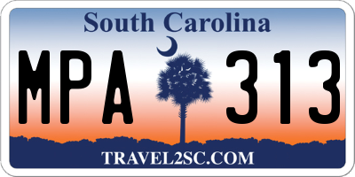 SC license plate MPA313