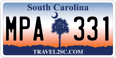 SC license plate MPA331