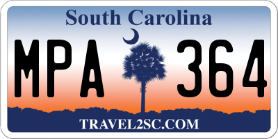 SC license plate MPA364