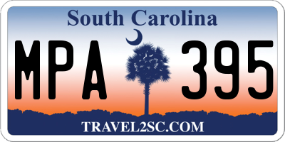 SC license plate MPA395