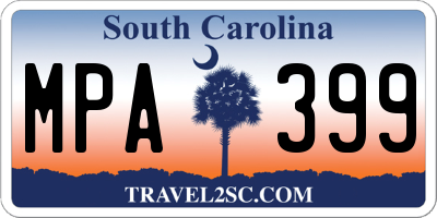 SC license plate MPA399