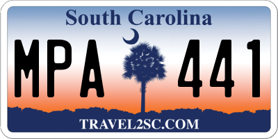 SC license plate MPA441