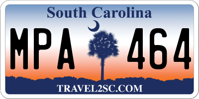 SC license plate MPA464