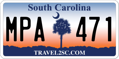 SC license plate MPA471