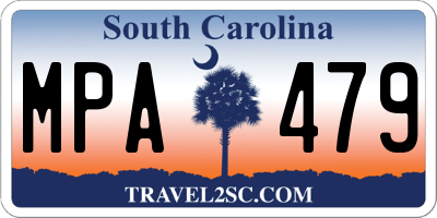 SC license plate MPA479