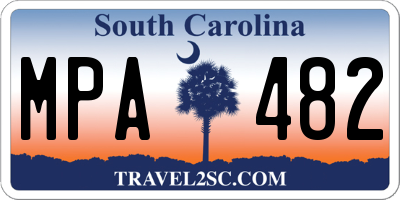 SC license plate MPA482