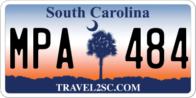 SC license plate MPA484