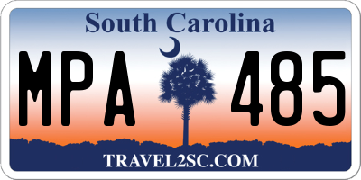 SC license plate MPA485