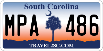 SC license plate MPA486
