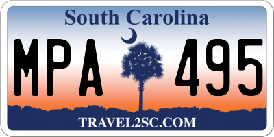 SC license plate MPA495