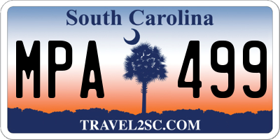 SC license plate MPA499