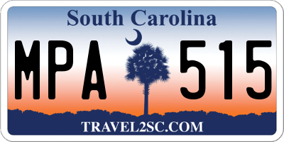 SC license plate MPA515