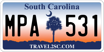 SC license plate MPA531