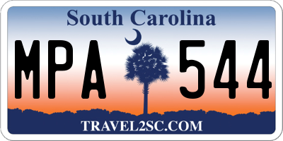 SC license plate MPA544