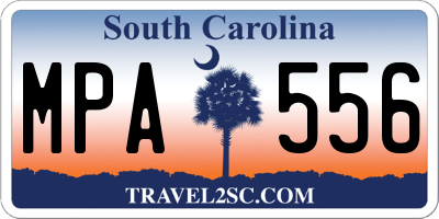 SC license plate MPA556