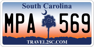 SC license plate MPA569