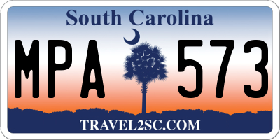 SC license plate MPA573