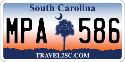 SC license plate MPA586