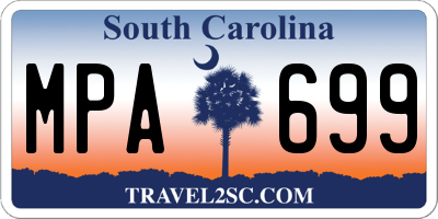 SC license plate MPA699