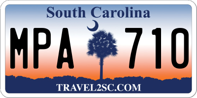 SC license plate MPA710
