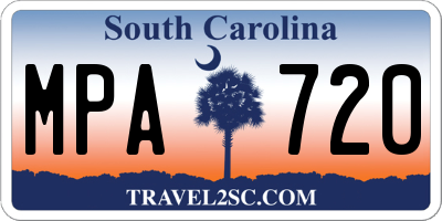 SC license plate MPA720