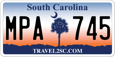 SC license plate MPA745