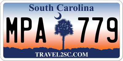 SC license plate MPA779