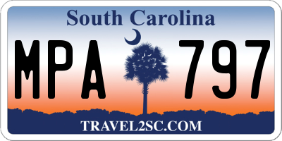 SC license plate MPA797