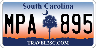 SC license plate MPA895
