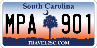 SC license plate MPA901