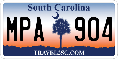 SC license plate MPA904