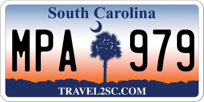 SC license plate MPA979