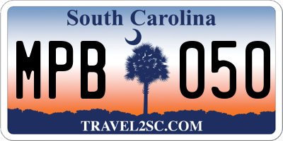 SC license plate MPB050