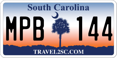 SC license plate MPB144