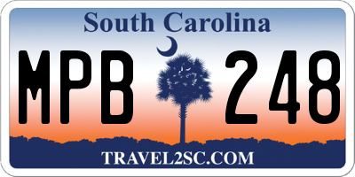 SC license plate MPB248