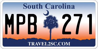 SC license plate MPB271