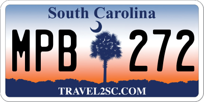 SC license plate MPB272