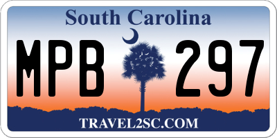 SC license plate MPB297