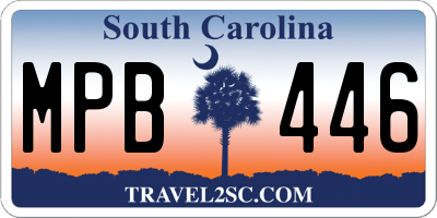SC license plate MPB446