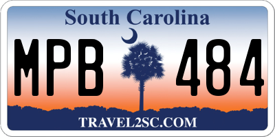 SC license plate MPB484