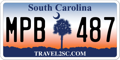 SC license plate MPB487