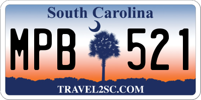 SC license plate MPB521