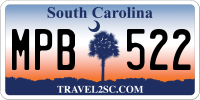 SC license plate MPB522