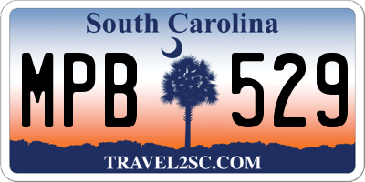 SC license plate MPB529