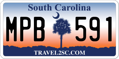 SC license plate MPB591