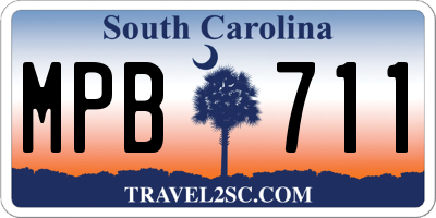 SC license plate MPB711