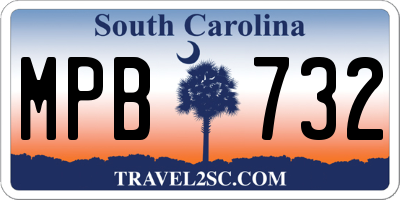 SC license plate MPB732