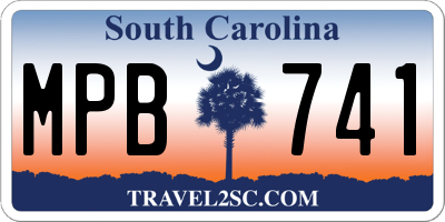 SC license plate MPB741