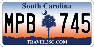 SC license plate MPB745