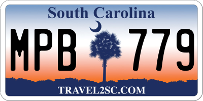 SC license plate MPB779